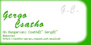 gergo csatho business card